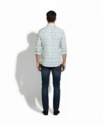 Modern Grid Print Full Sleeve Shirt – John Vesture Edition - Image 5