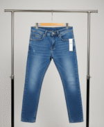 Men’s Mid-Wash Blue Denim – Comfort Stretch Slim Fit - Image 2