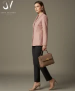 Girls Wool Tailored Pink Blazer | John Vesture - Image 2