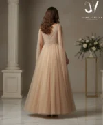 Tulle Embellished Net Based Gown | John Vesture - Image 3
