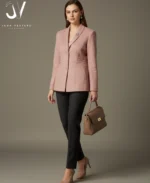 Girls Wool Tailored Pink Blazer | John Vesture